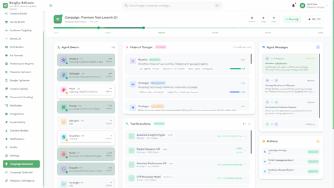 Multi-Agent Workflow - 9 specialized agents collaborating with chain-of-thought reasoning