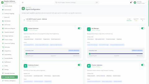 Agent Configuration - Setup for Budget Optimizer, Bid Manager, Audience Analyst, and Creative Optimizer