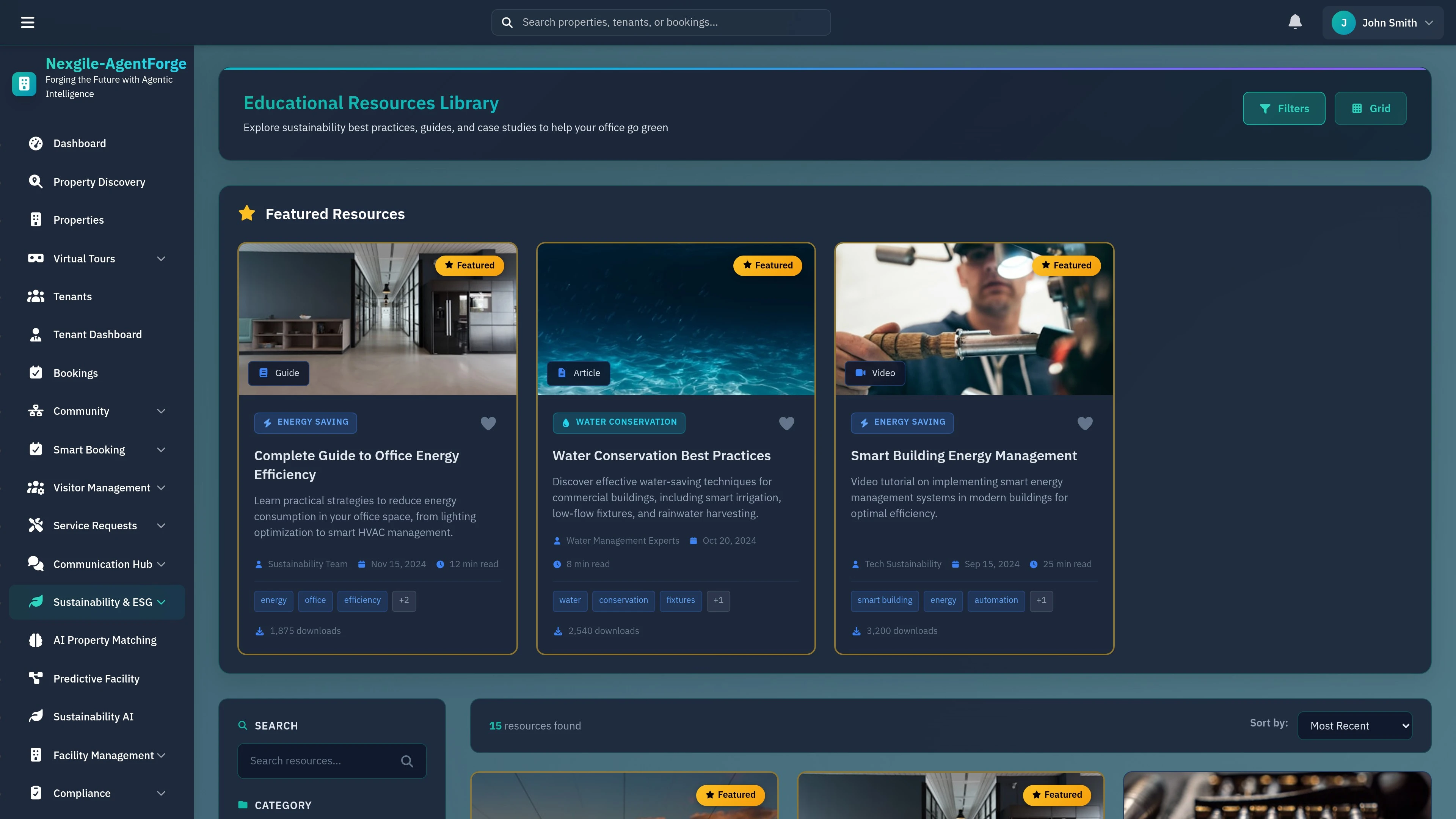 Sustainability Resources - Educational materials, green initiatives, and environmental compliance tracking