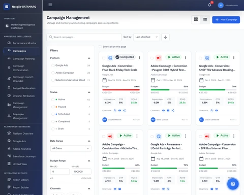 Marketing Epsilon Portal - Campaigns Dashboard