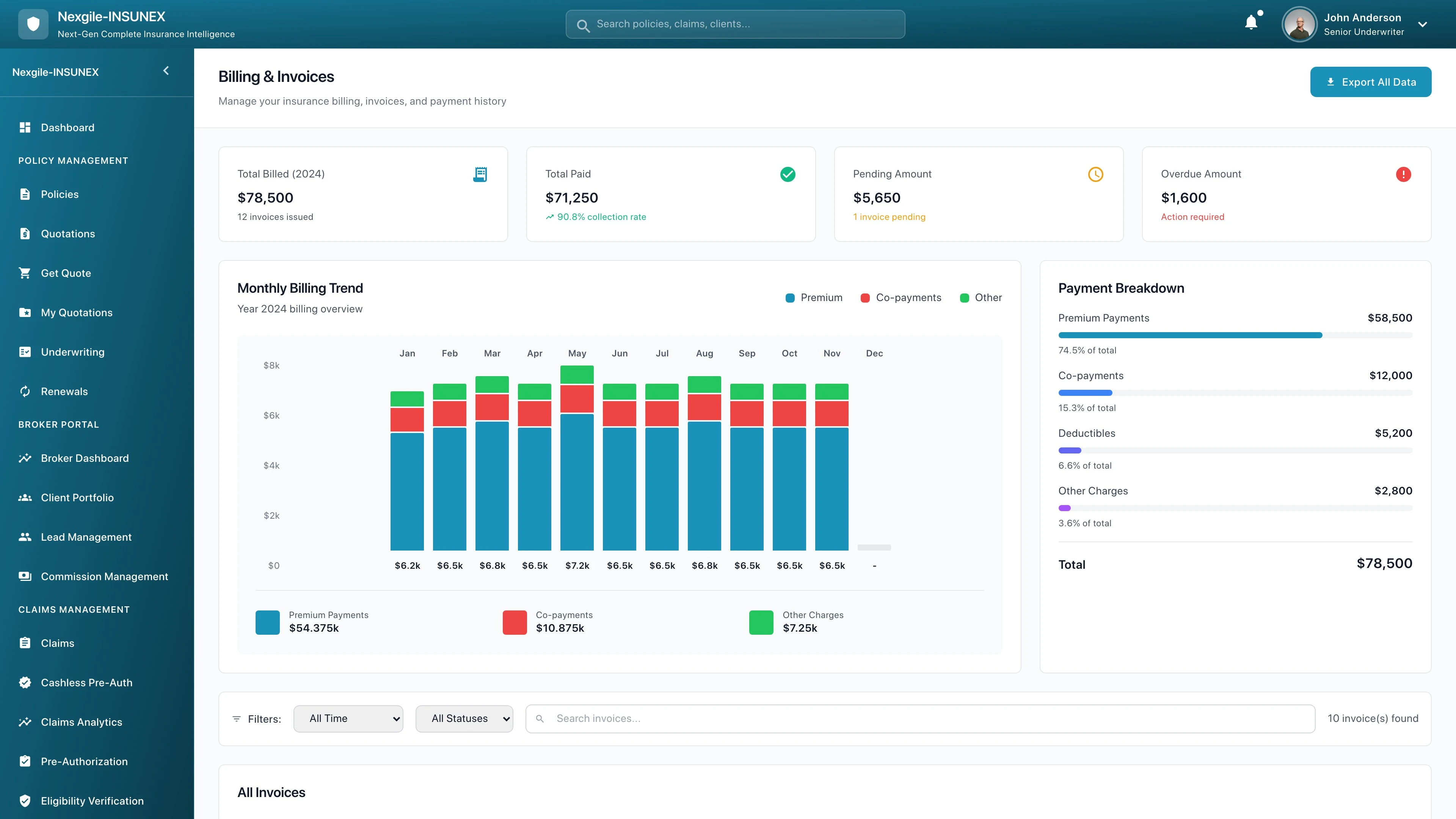 Billing Portal Screenshot