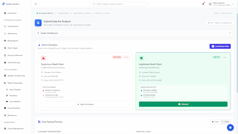 Case Submission Interface