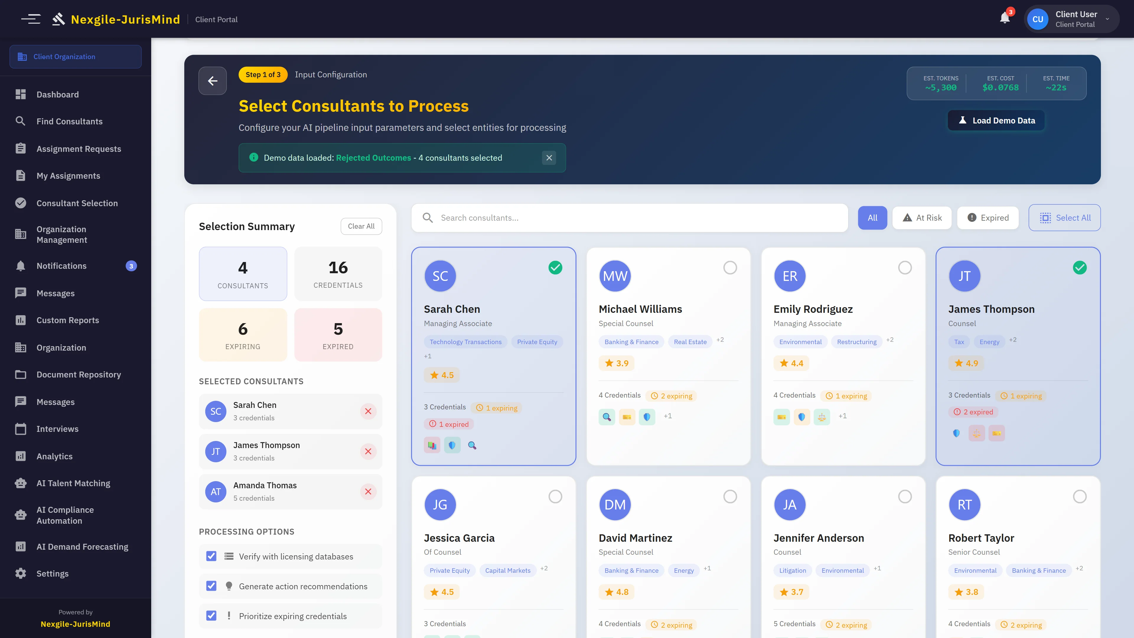 Credential Compliance Dashboard - Portfolio compliance overview