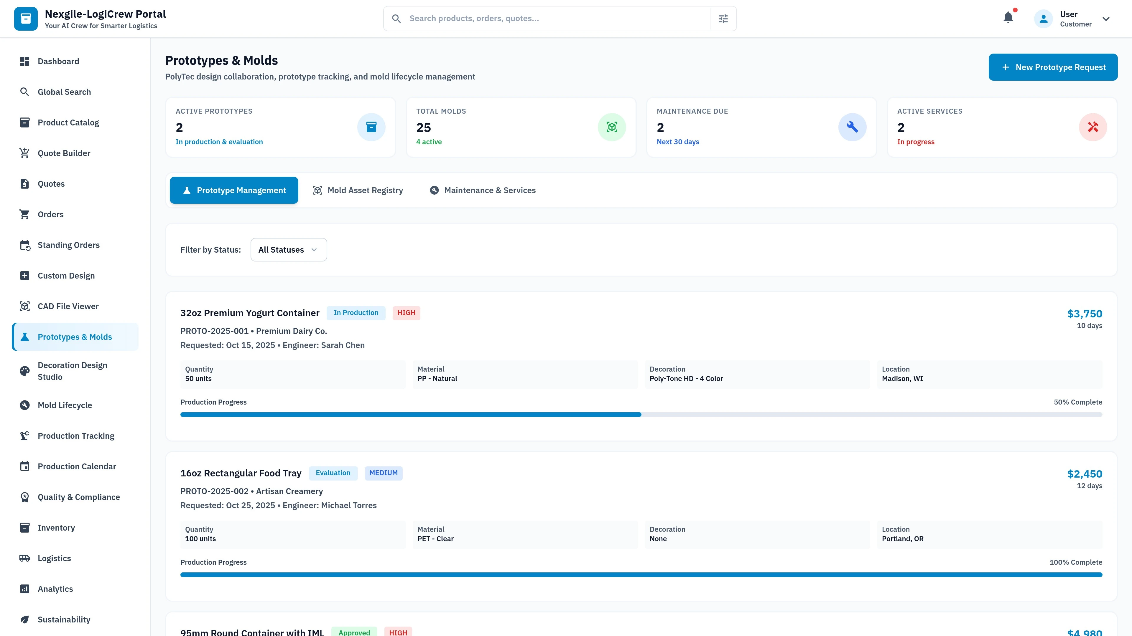 Prototypes Page - AI Digital Workers showcase