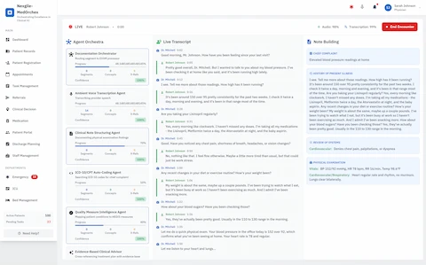 Live Encounter - Agent Orchestra with Real-Time Transcription & Note Building