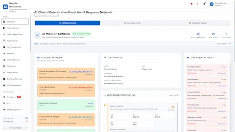 AI Mission Control - Real-Time Deterioration Detection with 8 Active Agents & Patient Timeline