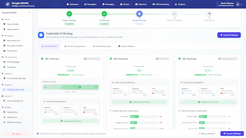 Explainable AI Strategy - ML predictions with uncertainty quantification, calibration scores, and SHAP feature importance analysis for transparent decision-making