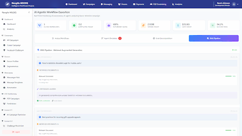 RAG Pipeline - Retrieval Augmented Generation system providing AI-generated answers with document retrieval, synthesis, and confidence scoring