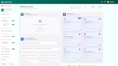 AI Mission Control - Configure and launch multi-agent equipment integrity analysis