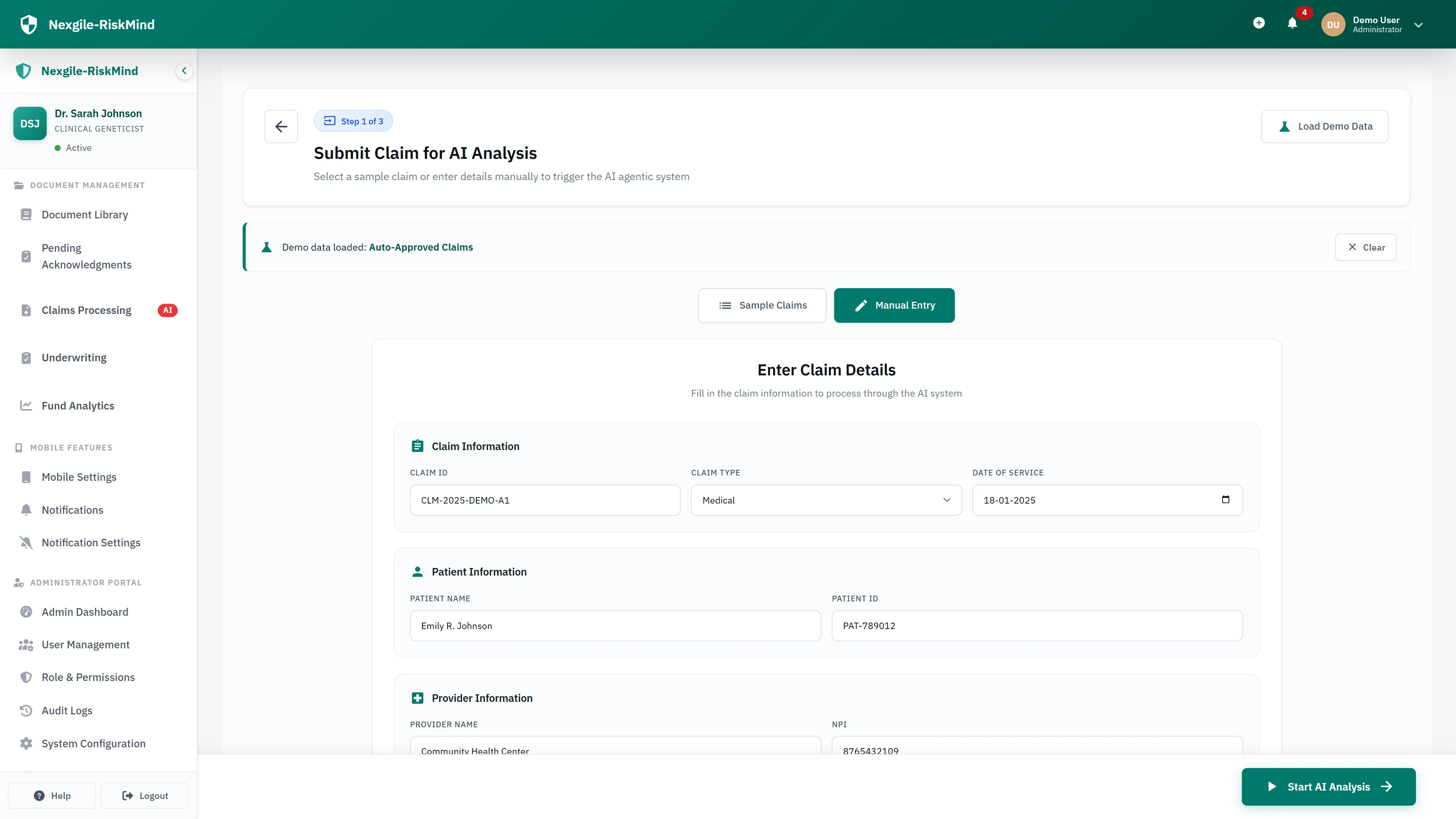Claims Risk Assessment - Multi-agent orchestration workflow