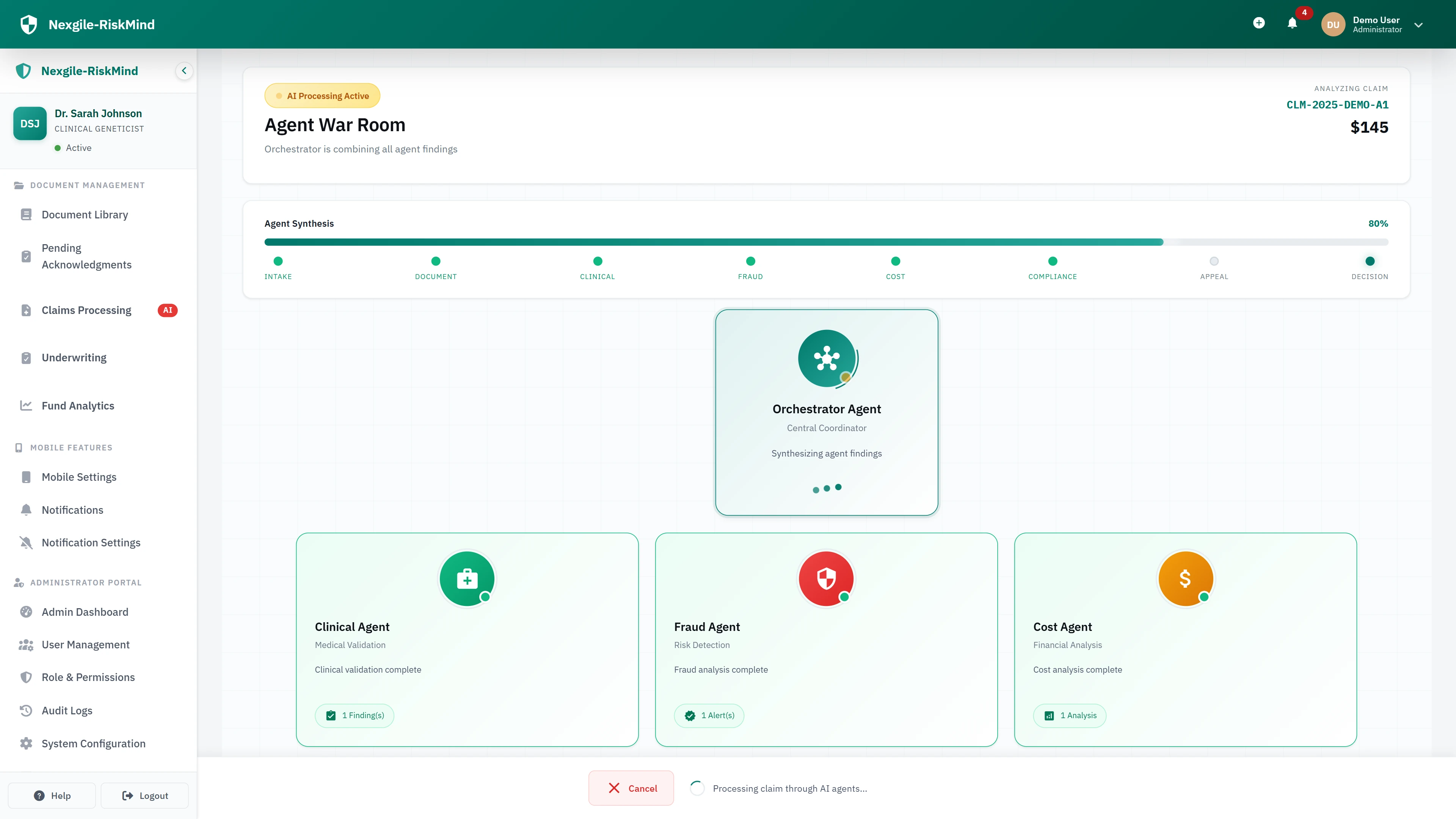Claims Risk Assessment - Document analysis and clinical validation