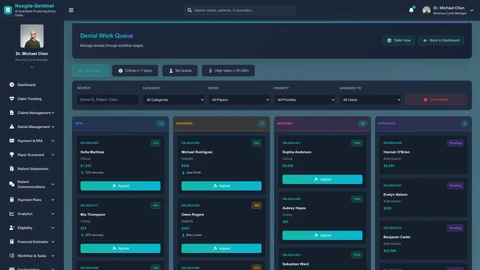 Denial Management Work Queue Interface